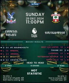 Crystal Palace vs Southampton